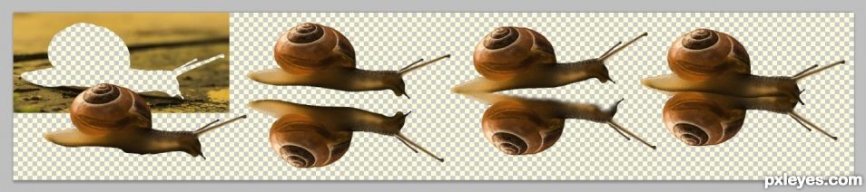 Creation of Super Snail with Boots on Tile: Step 1