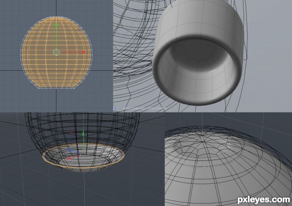 Creation of Pxleyes snowglobe: Step 2