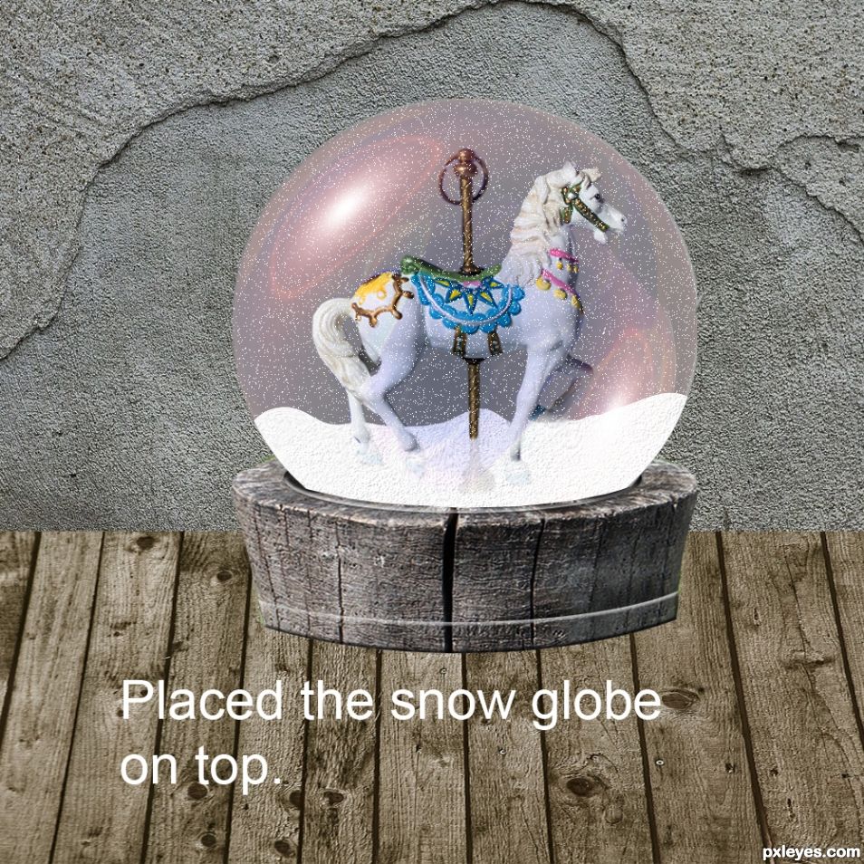 Creation of Snow Globe Holiday Decoration: Step 5