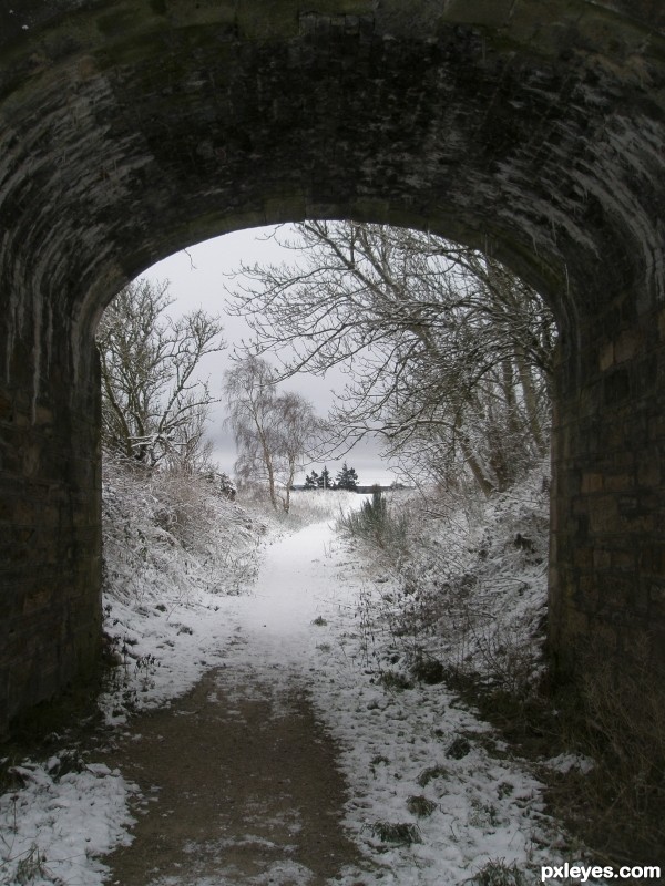 Through the tunnel photoshop picture