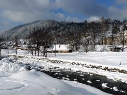 Village in the snow