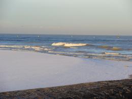 snow at the beach