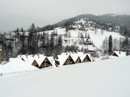 snow in the mountains