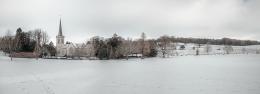 snowy church 