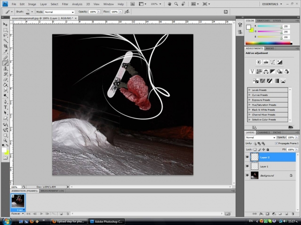 Creation of Lighted Snowboard: Step 1