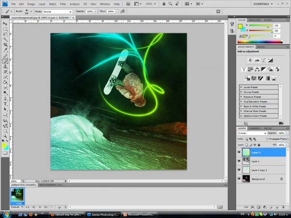 Creation of Lighted Snowboard: Step 5
