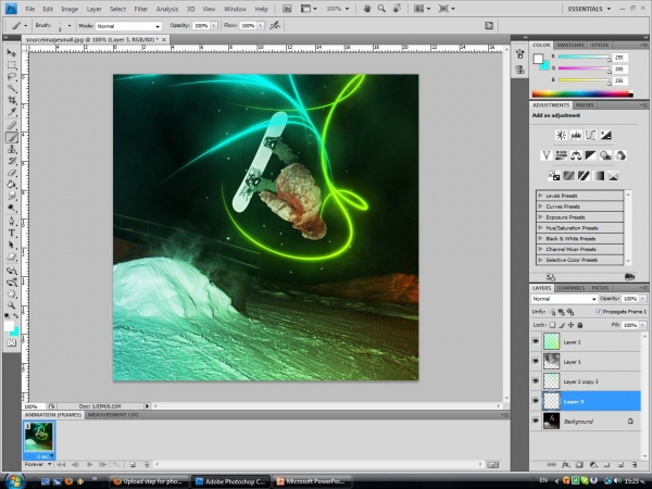 Creation of Lighted Snowboard: Step 6