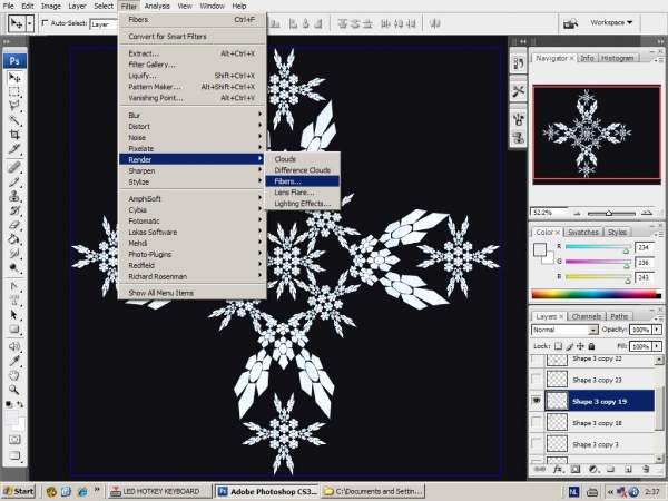 Creation of Snow crystal: Step 3