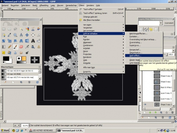 Creation of Snow crystal: Step 4