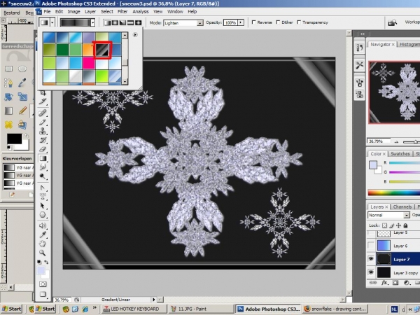 Creation of Snow crystal: Step 5