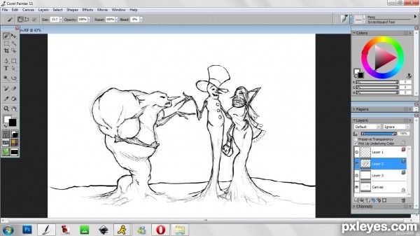 Creation of Winter Love Triangle: Step 2