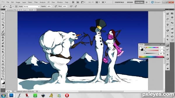 Creation of Winter Love Triangle: Step 5