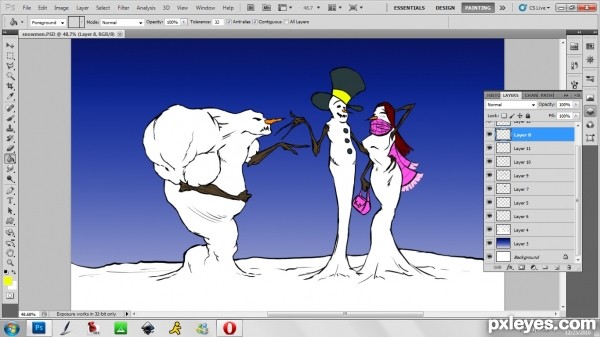 Creation of Winter Love Triangle: Step 3