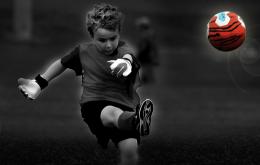 Monochrome Soccer Kid Picture