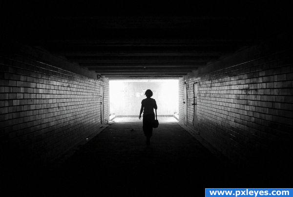 lonely in a tunnel