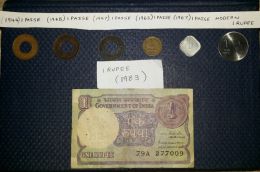 Old and new coins of India (transition)
