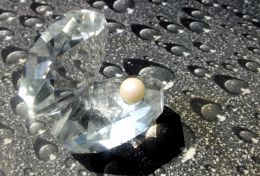 Crystal pearl in water