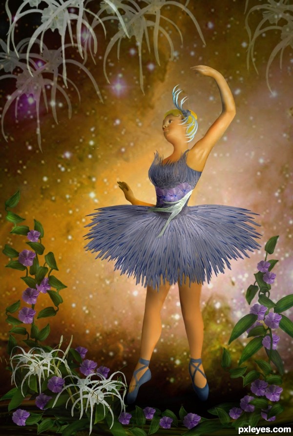 Dancing with Flowers  photoshop picture)