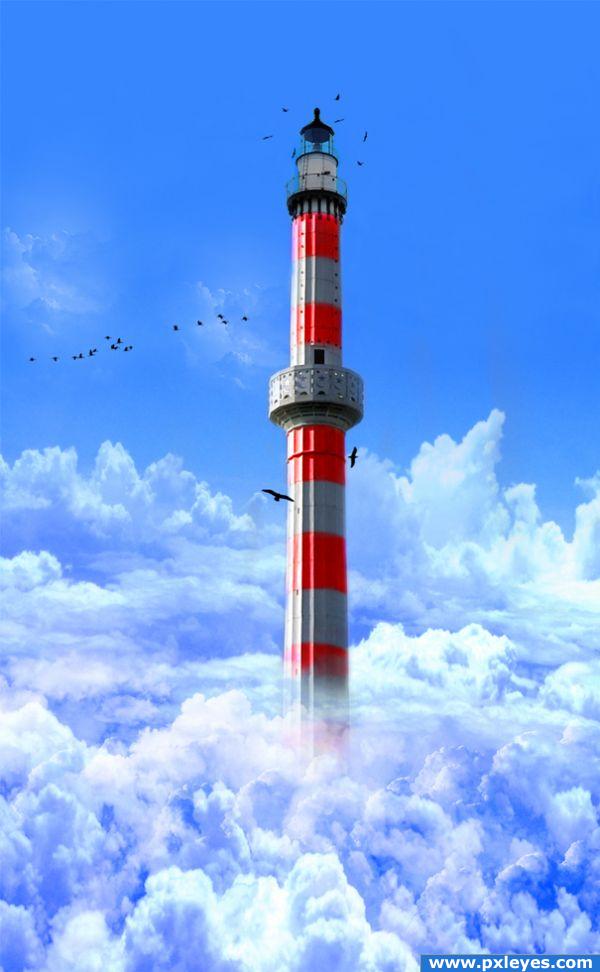 Creation of Lighthouse In The Clouds: Final Result