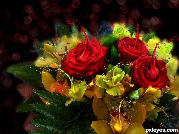 flower paint photoshop picture)