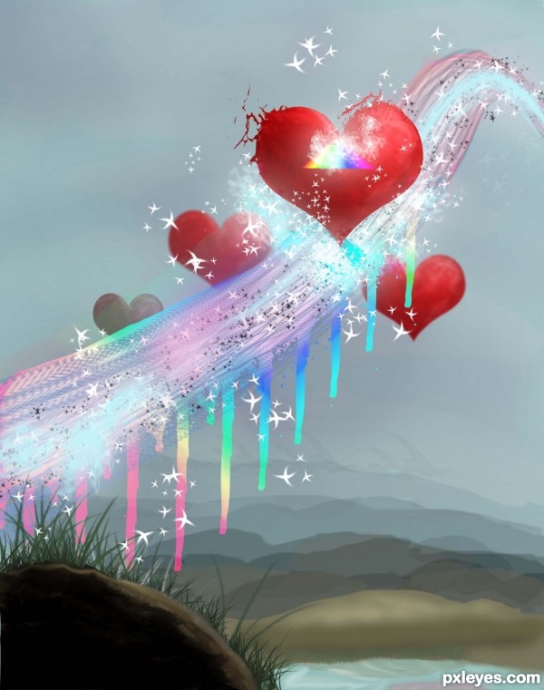 Creation of Splash of love: Step 6