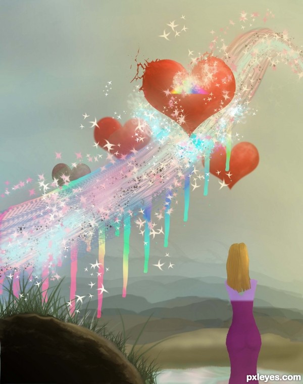 Creation of Splash of love: Step 7
