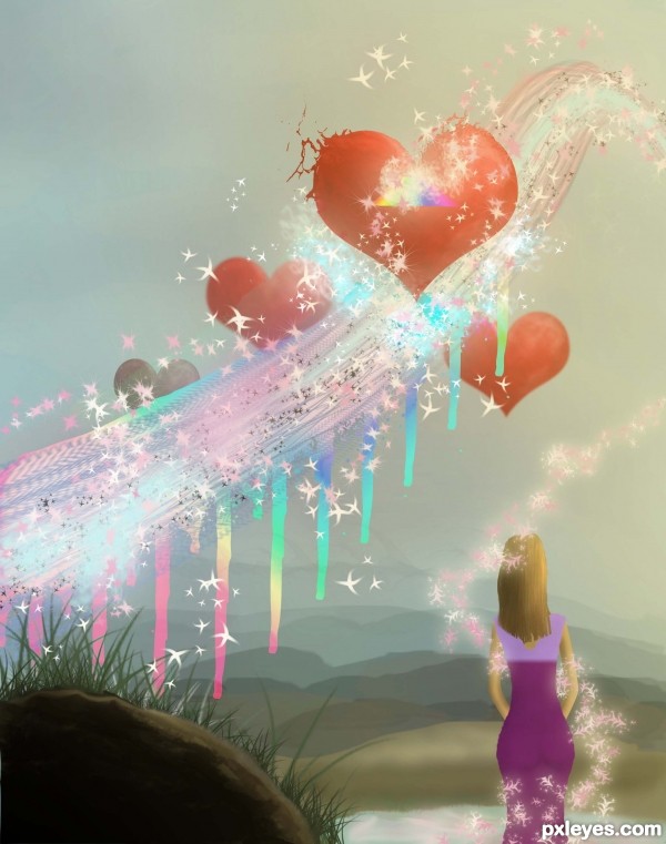 Creation of Splash of love: Step 8