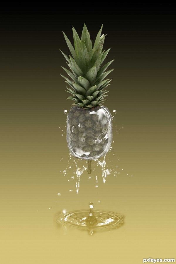 Creation of PINEAPPLE SPLASH: Step 19