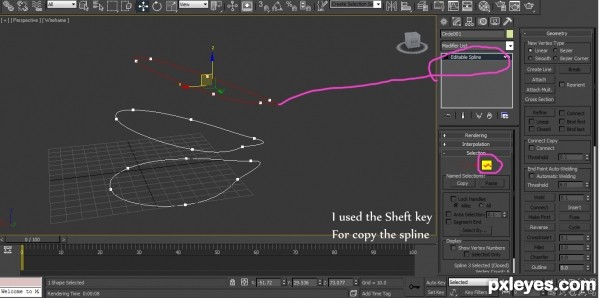 Creation of Spline modeling : Step 1