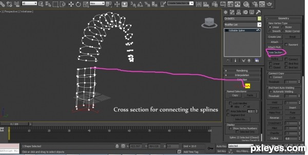 Creation of Spline modeling : Step 4