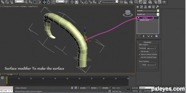 Creation of Spline modeling : Step 6