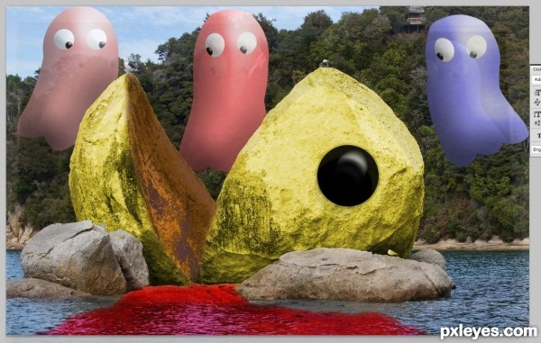 Creation of The death of Pac-Man: Step 7
