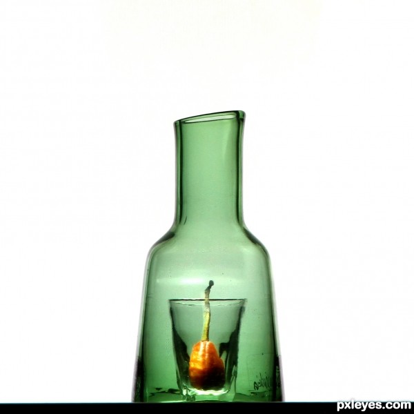 Glass in a bottle