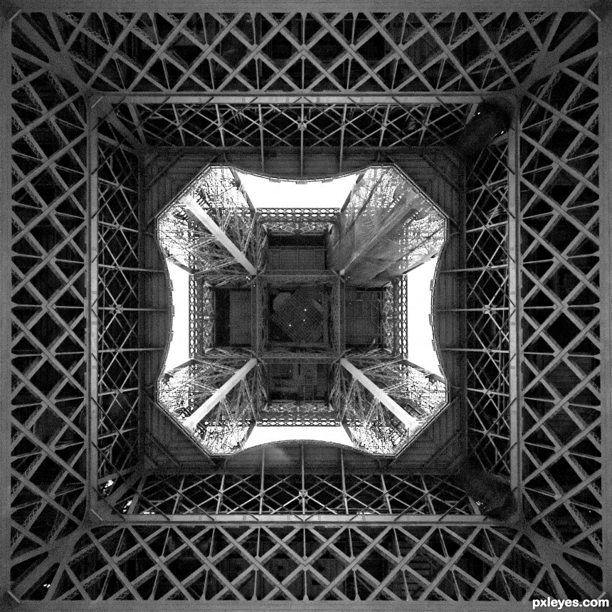 Underneath the Eiffel photoshop picture)