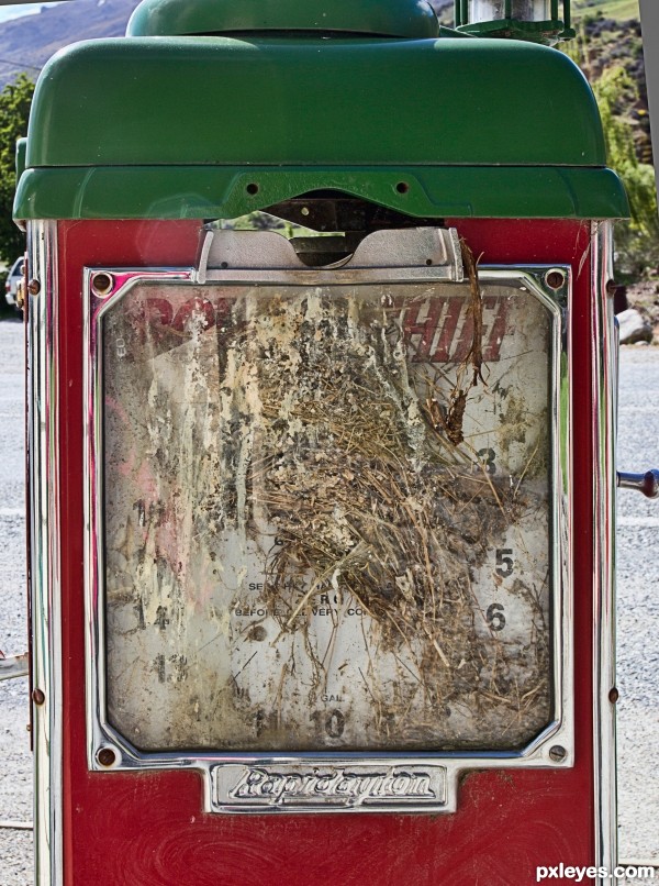 old petrol pump