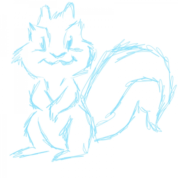 Creation of Vector Squirrel: Step 1