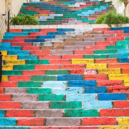 Patchwork stairs Picture