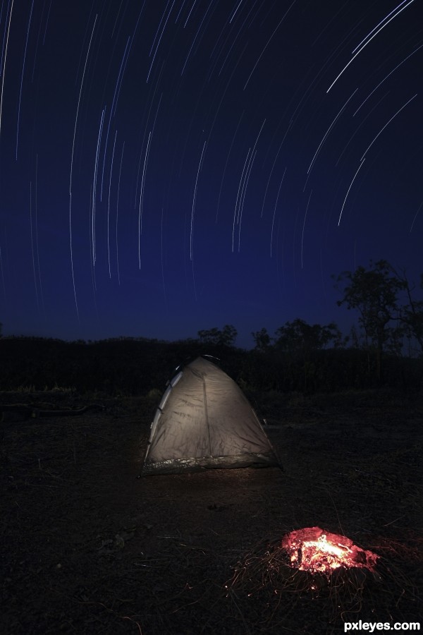 Camping Under the Stars photoshop picture)