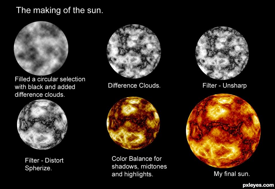 Creation of Flying Over A Scorching Sun: Step 1