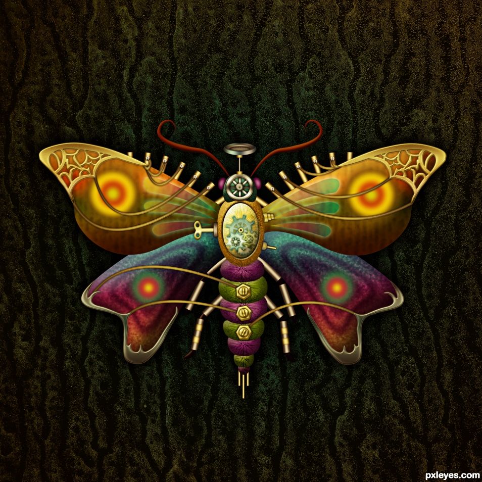 Creation of Steampunk Moth: Final Result