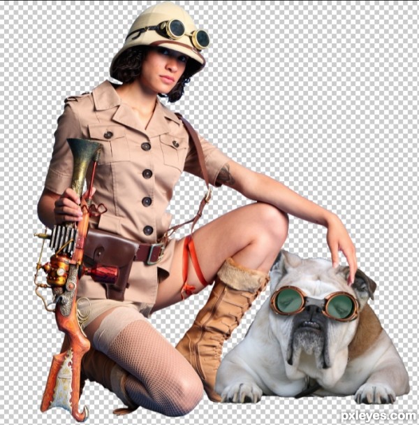 Creation of A girl and her dog: Step 1