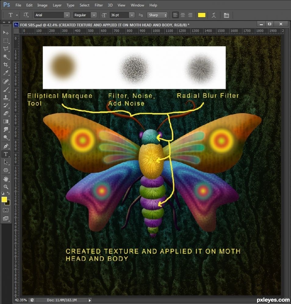 Creation of Steampunk Moth: Step 6