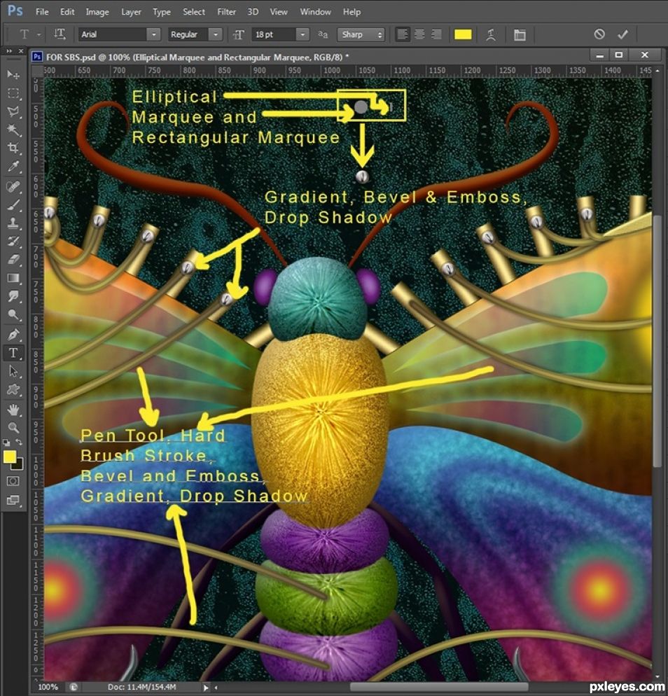Creation of Steampunk Moth: Step 9