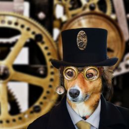 SteampunkMillionaireDog