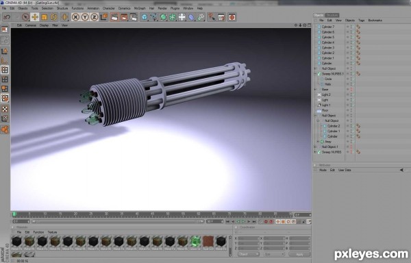 Creation of Gatling Cannon: Step 11