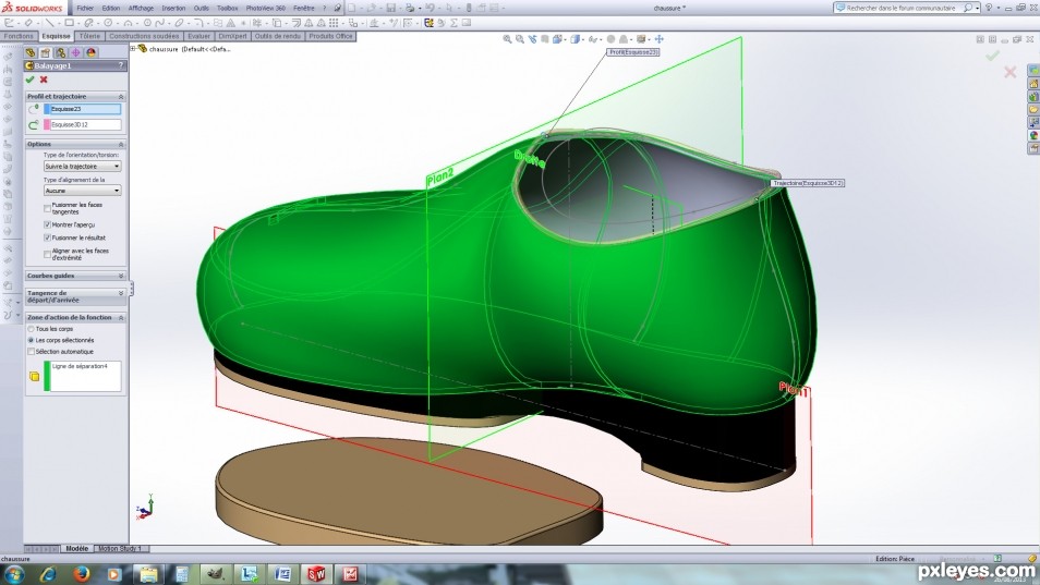 Creation of Electric shoes: Step 3