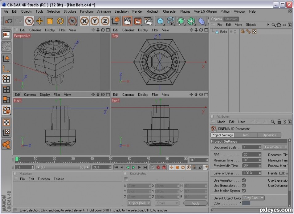 Creation of Bucket of Bolts: Step 5