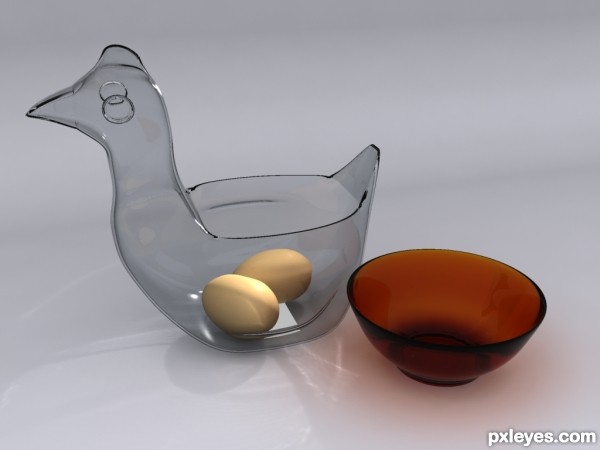 Creation of Chicken Glass and Eggs: Final Result