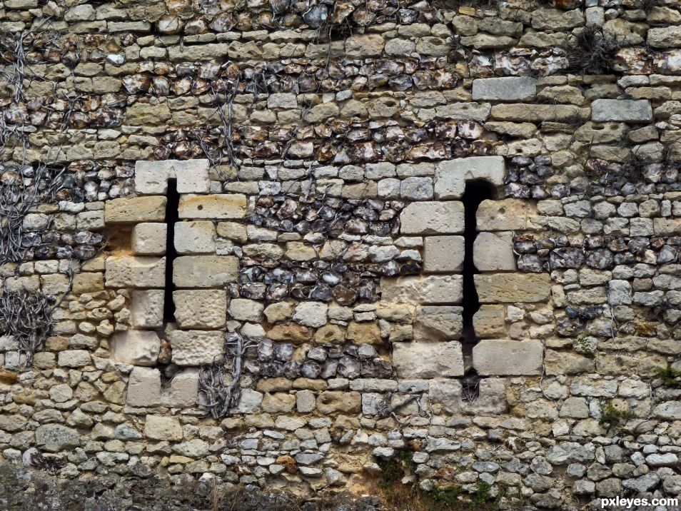 800 year old stone wall ...