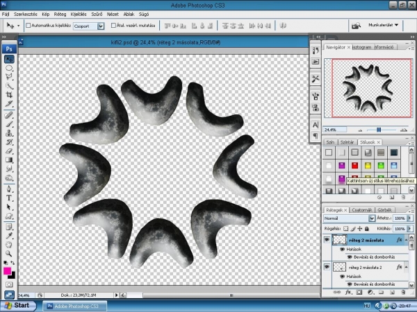 Creation of space: Step 3